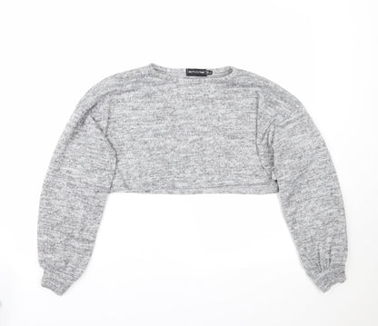 Womens UK Size  PRETTYLITTLETHING Grey Pullover Jumper