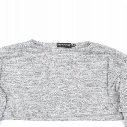 Womens UK Size  PRETTYLITTLETHING Grey Pullover Jumper