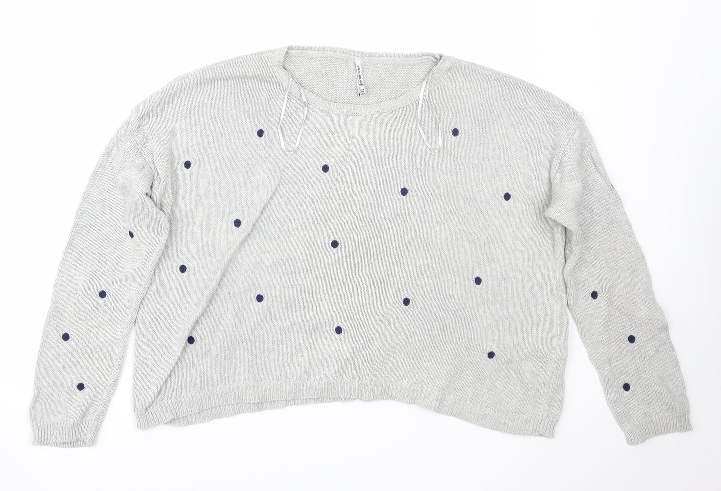 Womens UK Size M Stradivarius Grey Pullover Jumper