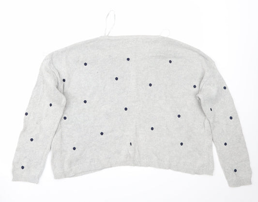 Womens UK Size M Stradivarius Grey Pullover Jumper