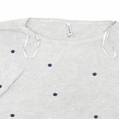 Womens UK Size M Stradivarius Grey Pullover Jumper