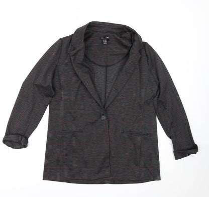 Newlook Womens Grey Check  Jacket Blazer Size 10