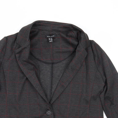 Newlook Womens Grey Check  Jacket Blazer Size 10