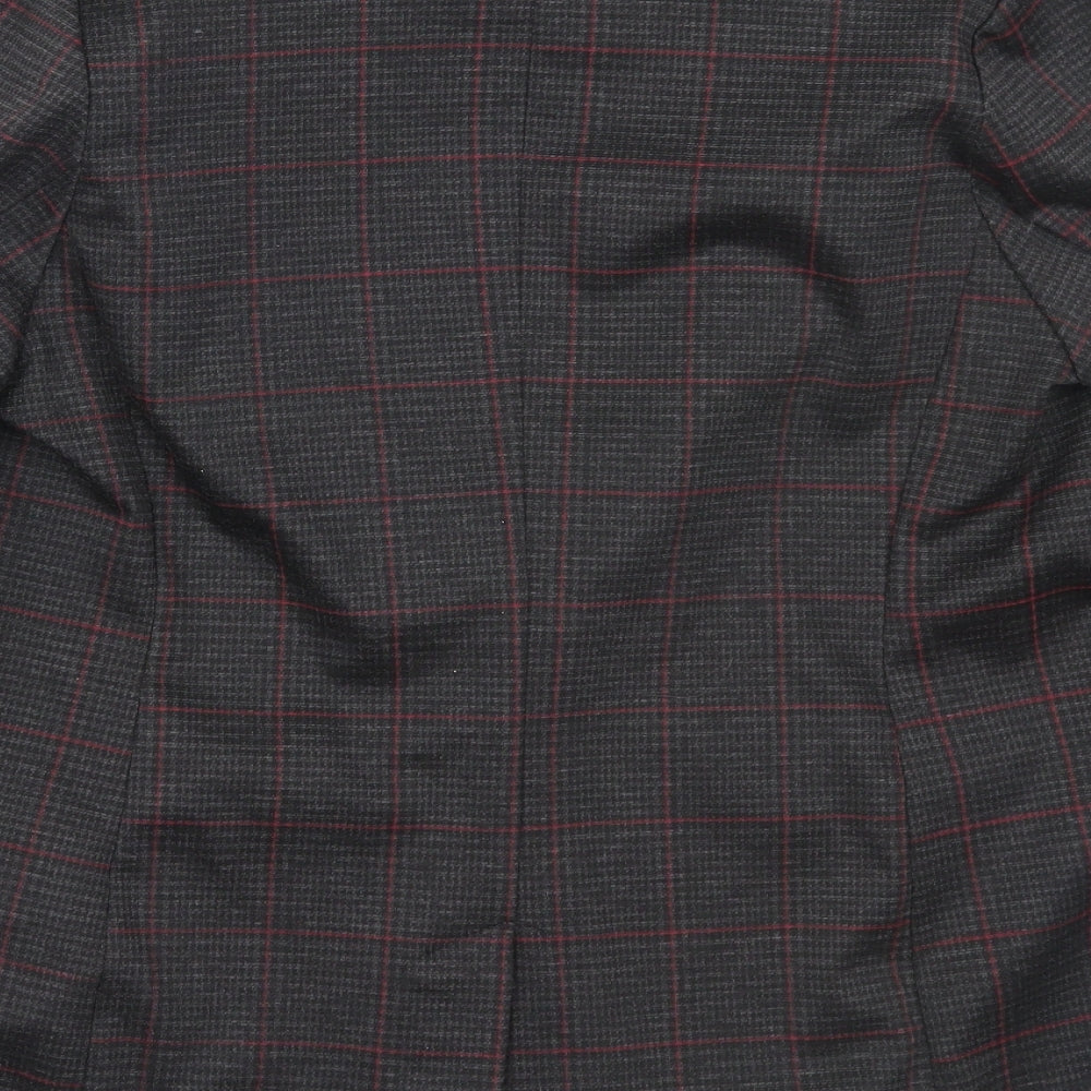 Newlook Womens Grey Check  Jacket Blazer Size 10