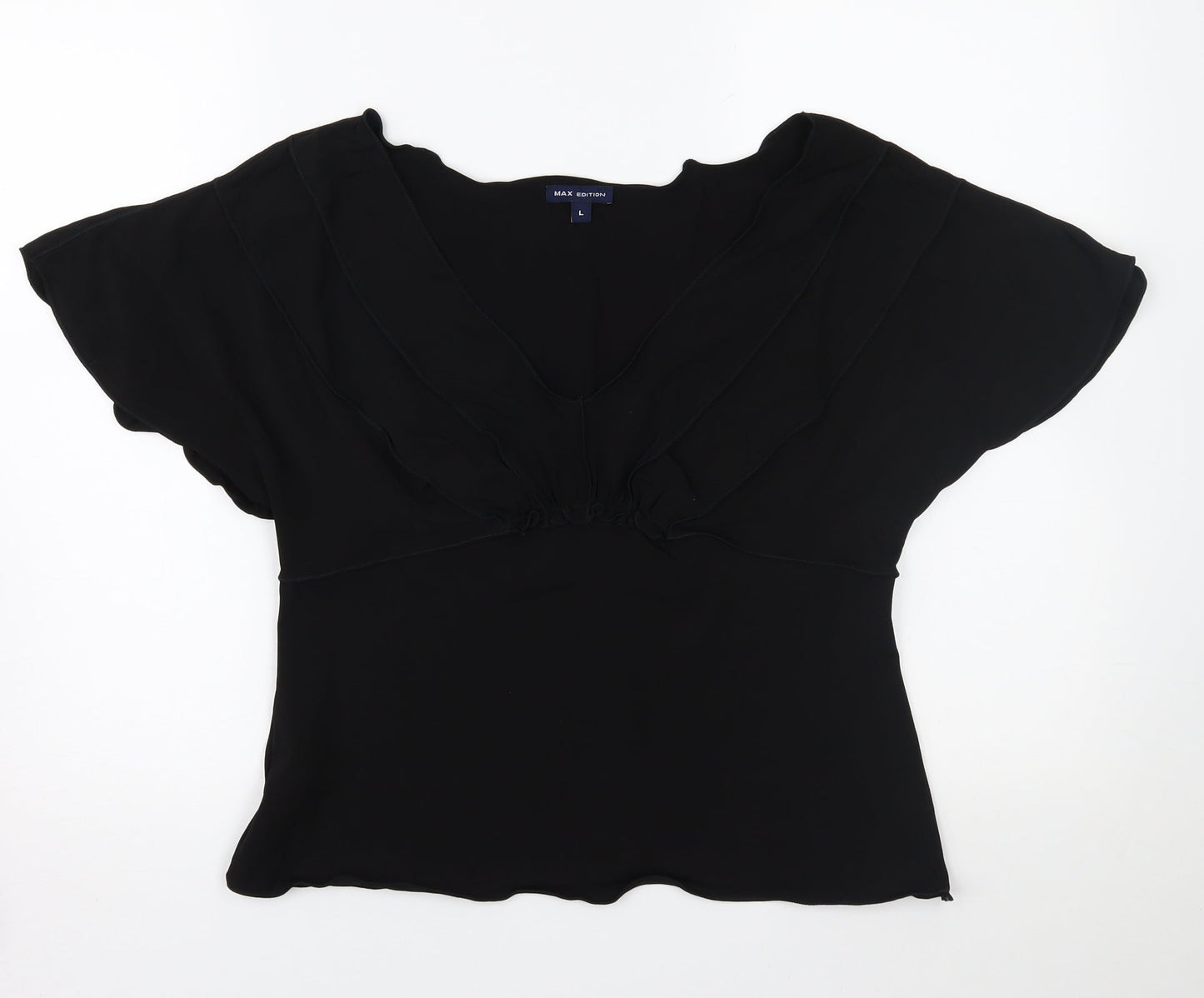 Max Edition Womens Black   Basic T-Shirt Size L