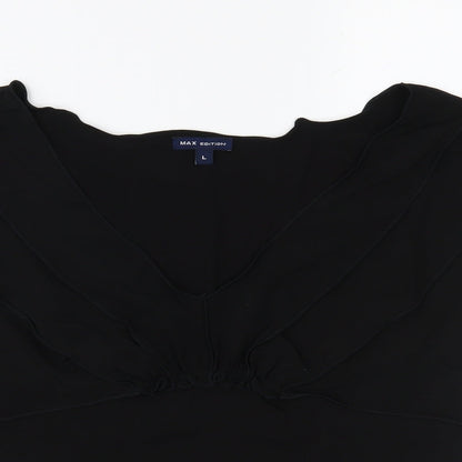 Max Edition Womens Black   Basic T-Shirt Size L