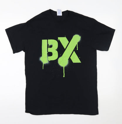 Mens UK Size M Gildan Black  T-Shirt