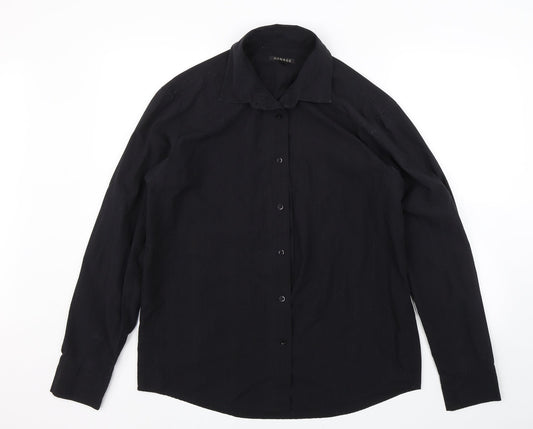 George Mens Black    Button-Up Size L