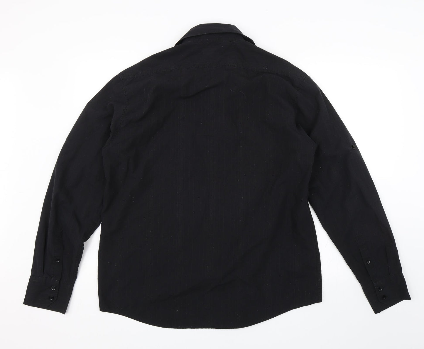 George Mens Black    Button-Up Size L