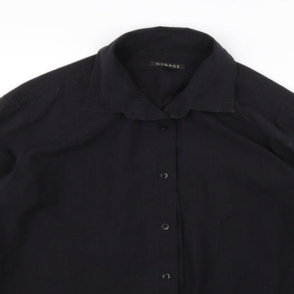 George Mens Black    Button-Up Size L