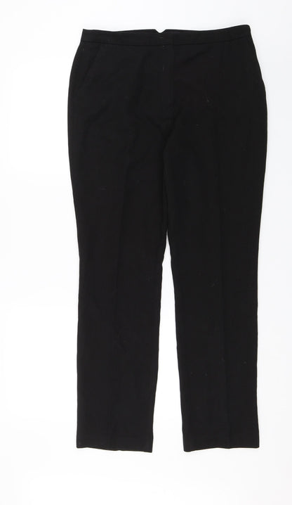 Womens UK Size 12 Papaya Regular Fit Dress Pants Black Trousers