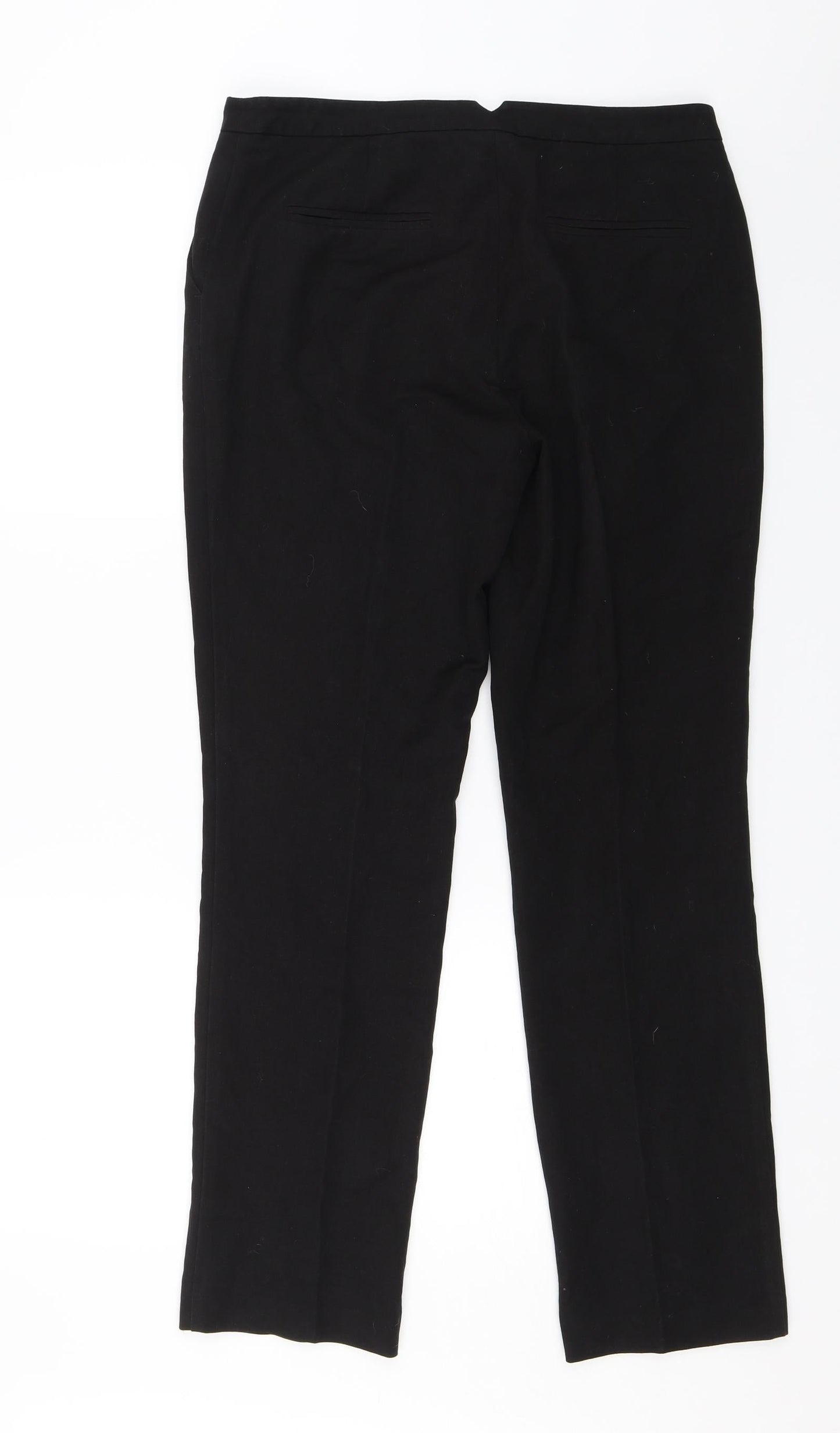 Womens UK Size 12 Papaya Regular Fit Dress Pants Black Trousers
