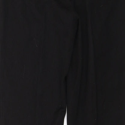 Womens UK Size 12 Papaya Regular Fit Dress Pants Black Trousers