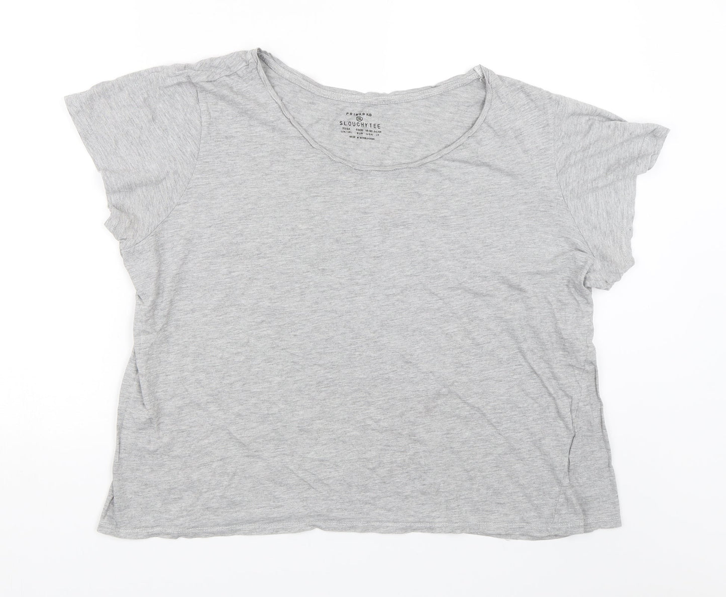 Primark Womens Grey   Basic T-Shirt Size 2XL
