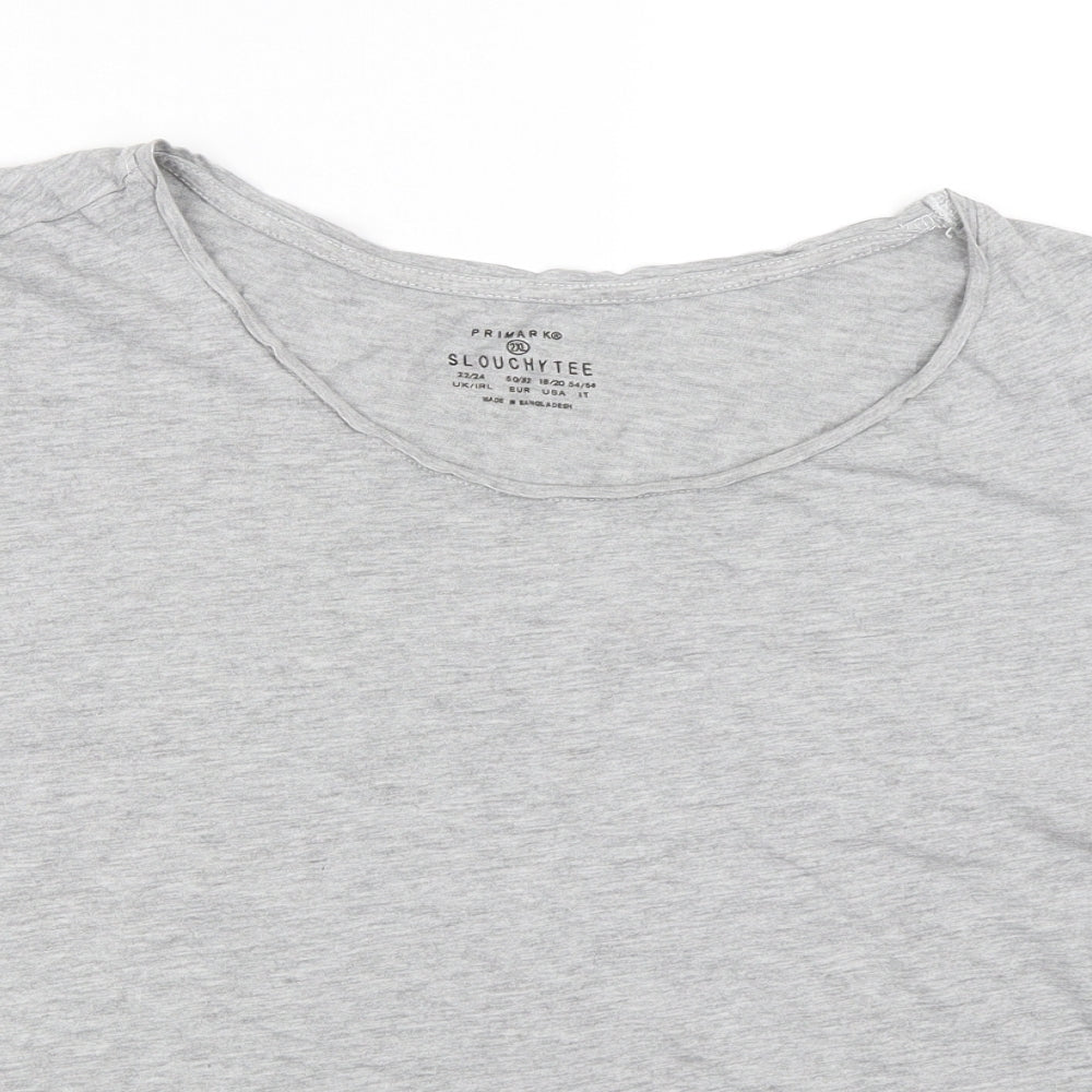 Primark Womens Grey   Basic T-Shirt Size 2XL