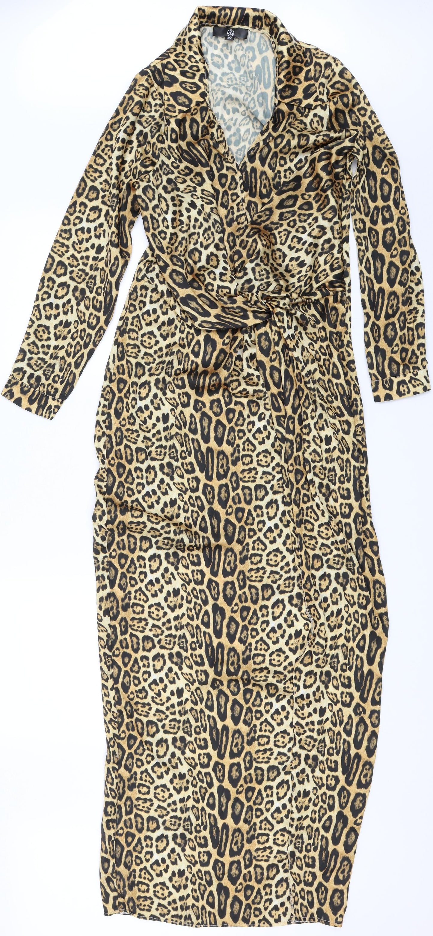 Missguided Womens Gold Animal Print  Shift  Size 4