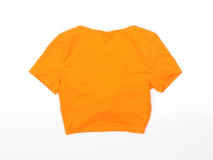 Womens UK Size 8 Topshop Orange Basic Blouse