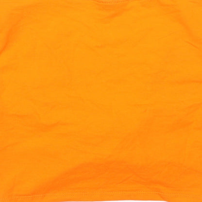 Womens UK Size 8 Topshop Orange Basic Blouse