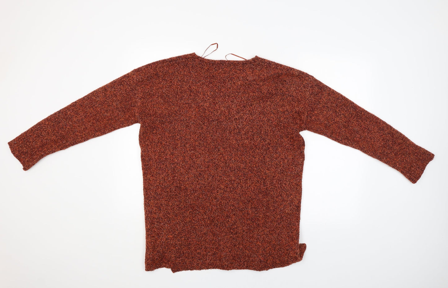 Womens UK Size M Papaya Red Pullover Jumper
