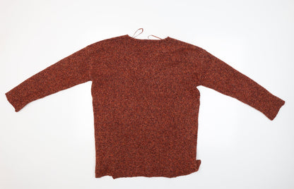 Womens UK Size M Papaya Red Pullover Jumper