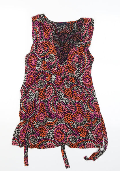 French Connection Womens Multicoloured Patchwork  T-Shirt Dress  Size S