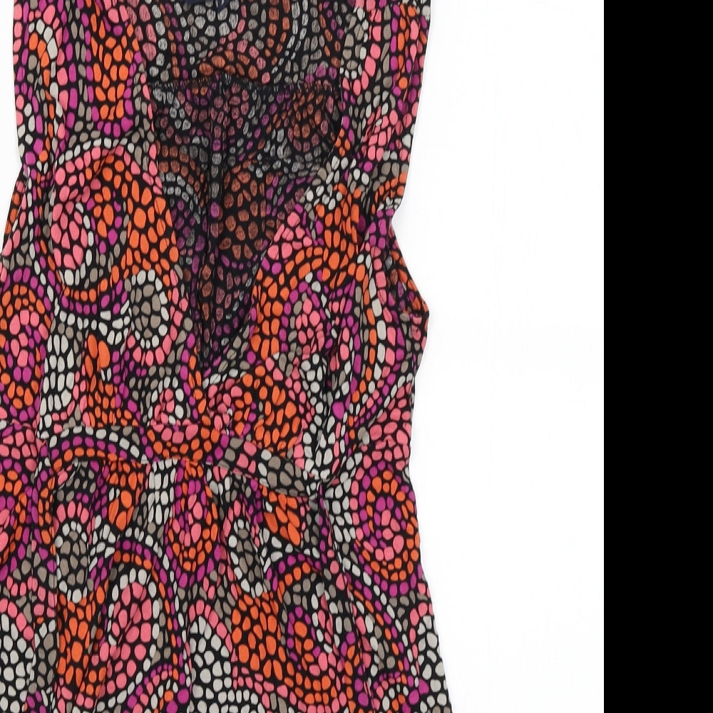 French Connection Womens Multicoloured Patchwork  T-Shirt Dress  Size S