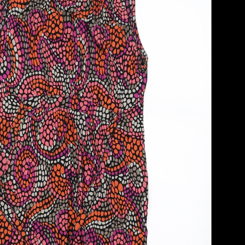 French Connection Womens Multicoloured Patchwork  T-Shirt Dress  Size S