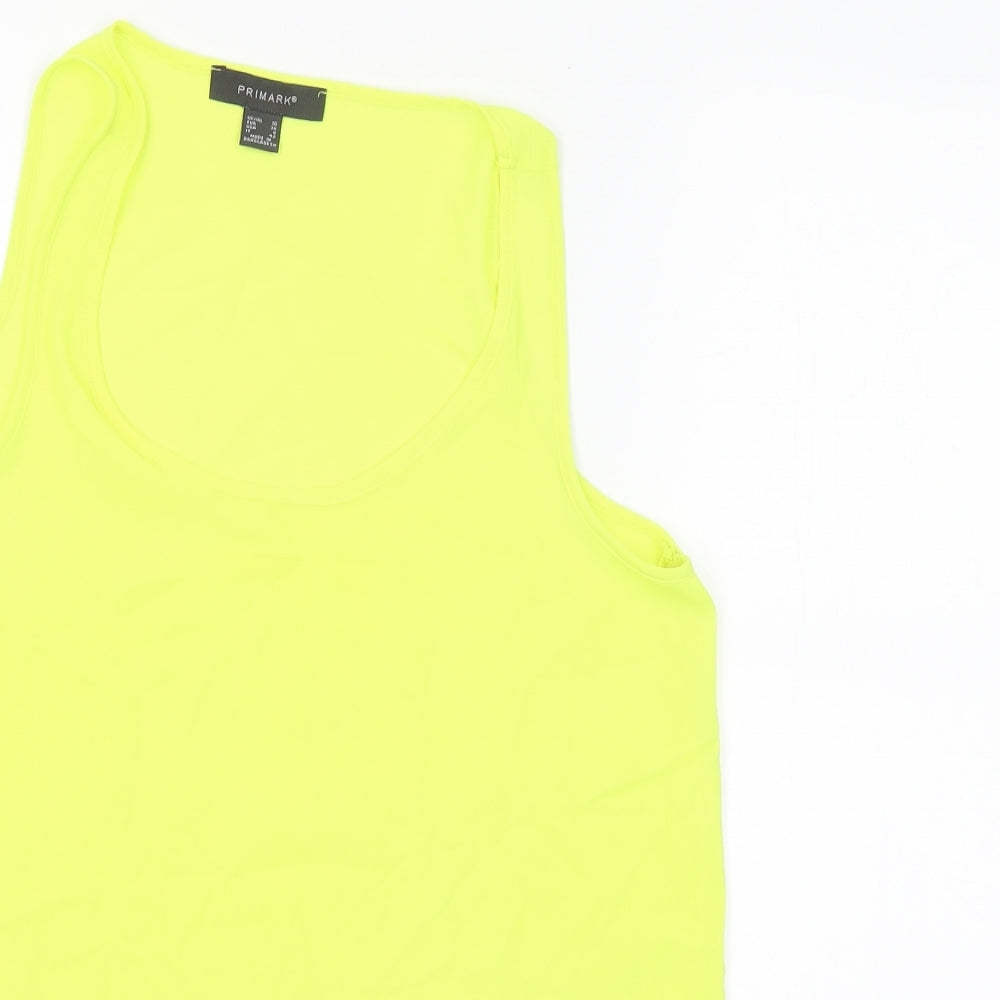 Primark Womens Yellow   Basic Tank Size 10