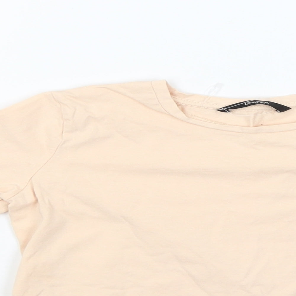George Girls Pink   Basic T-Shirt Size 7-8 Years