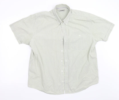 Mens UK Size XL Haggar Multicoloured  Button-Up Short Sleeve Casual Shirt