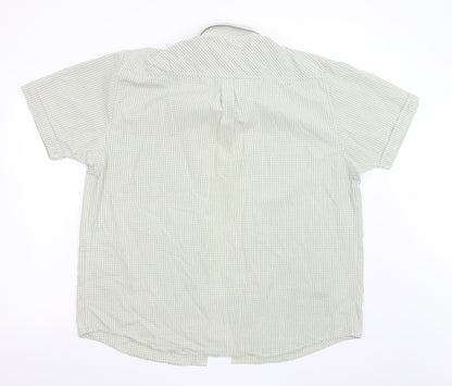 Mens UK Size XL Haggar Multicoloured  Button-Up Short Sleeve Casual Shirt