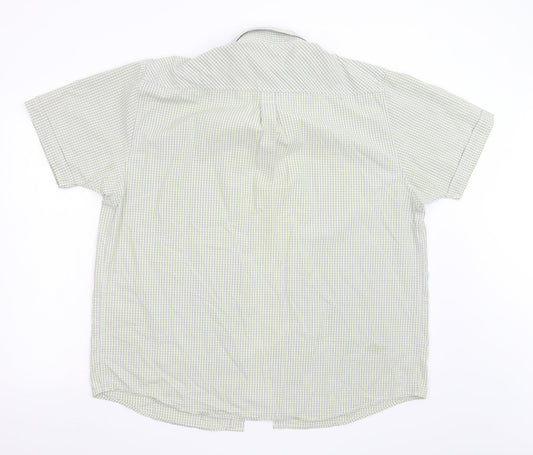 Mens UK Size XL Haggar Multicoloured  Button-Up Short Sleeve Casual Shirt