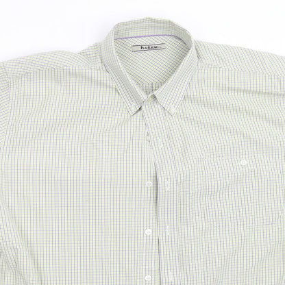 Mens UK Size XL Haggar Multicoloured  Button-Up Short Sleeve Casual Shirt