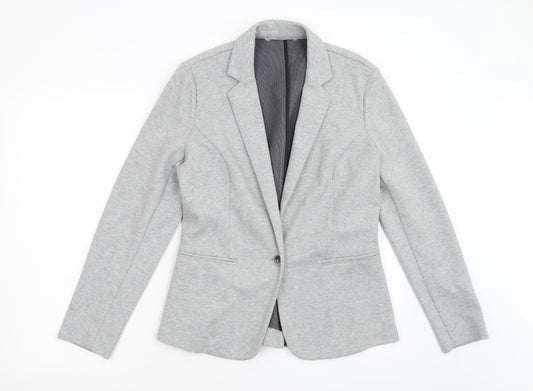 Womens UK Size S Preworn Regular Grey Blazer