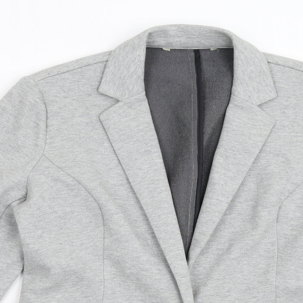 Womens UK Size S Preworn Regular Grey Blazer