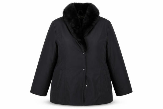 Womens UK Size 16 Classics Black Overcoat