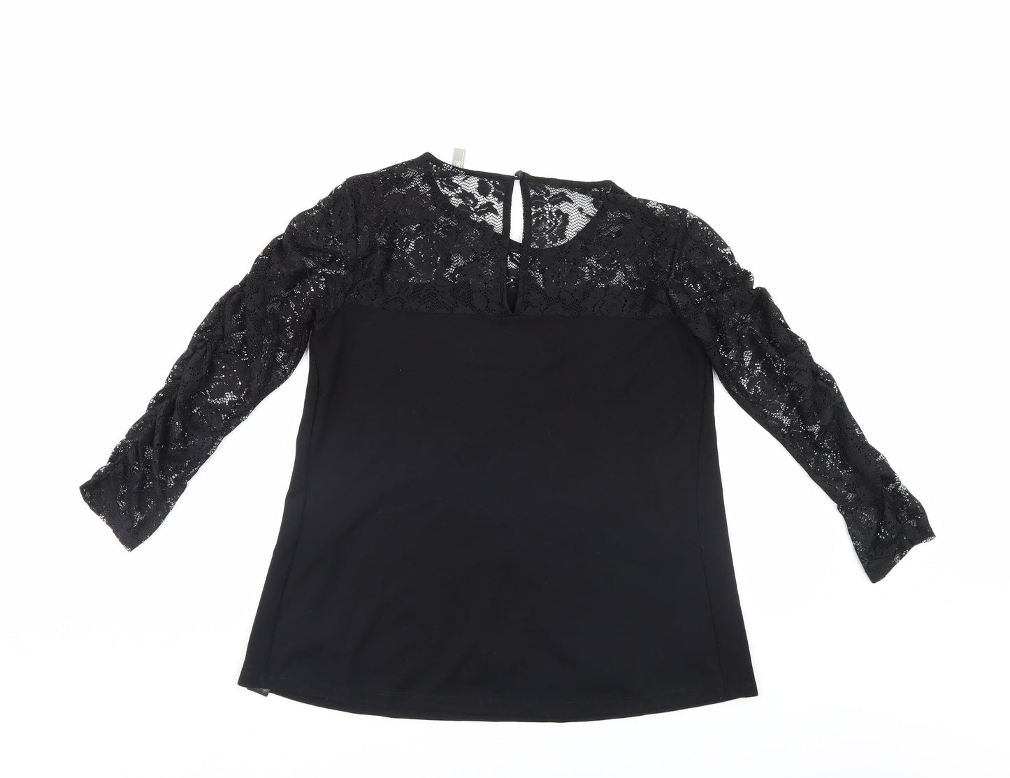 Womens UK Size 10 ASOS Black Basic Blouse