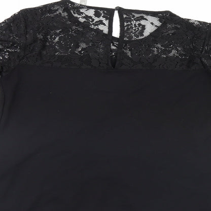Womens UK Size 10 ASOS Black Basic Blouse