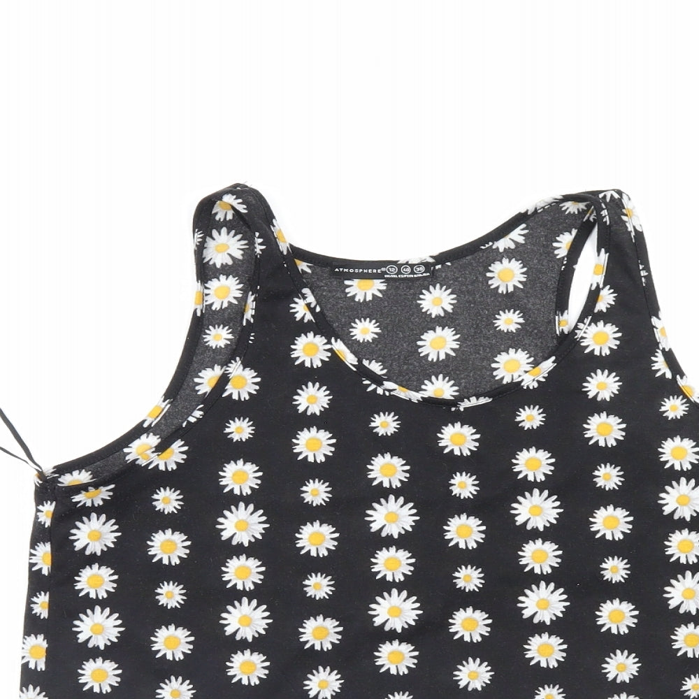Womens UK Size 12 Atmosphere Black Basic Blouse