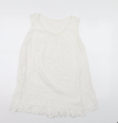 Preworn Womens White   Tunic Blouse Size M