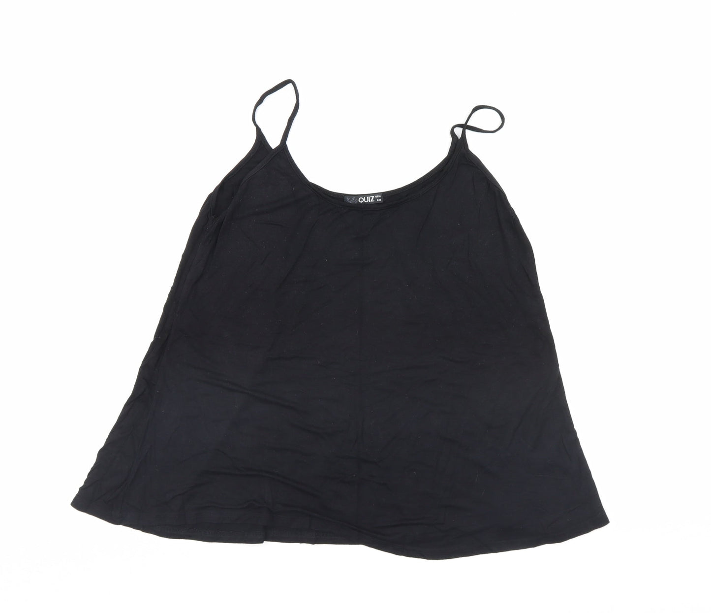 Womens UK Size 14 Quiz Black Basic Tank