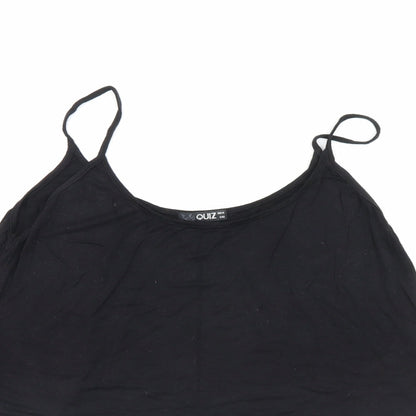 Womens UK Size 14 Quiz Black Basic Tank