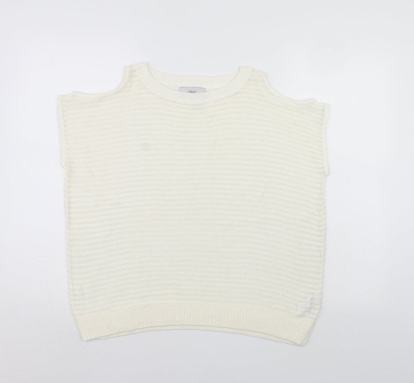 Womens UK Size 12 NEXT White Pullover Jumper