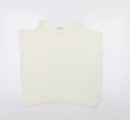 Womens UK Size 12 NEXT White Pullover Jumper