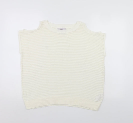 Womens UK Size 12 NEXT White Pullover Jumper