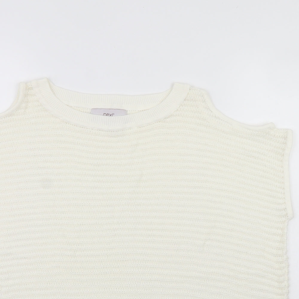 Womens UK Size 12 NEXT White Pullover Jumper