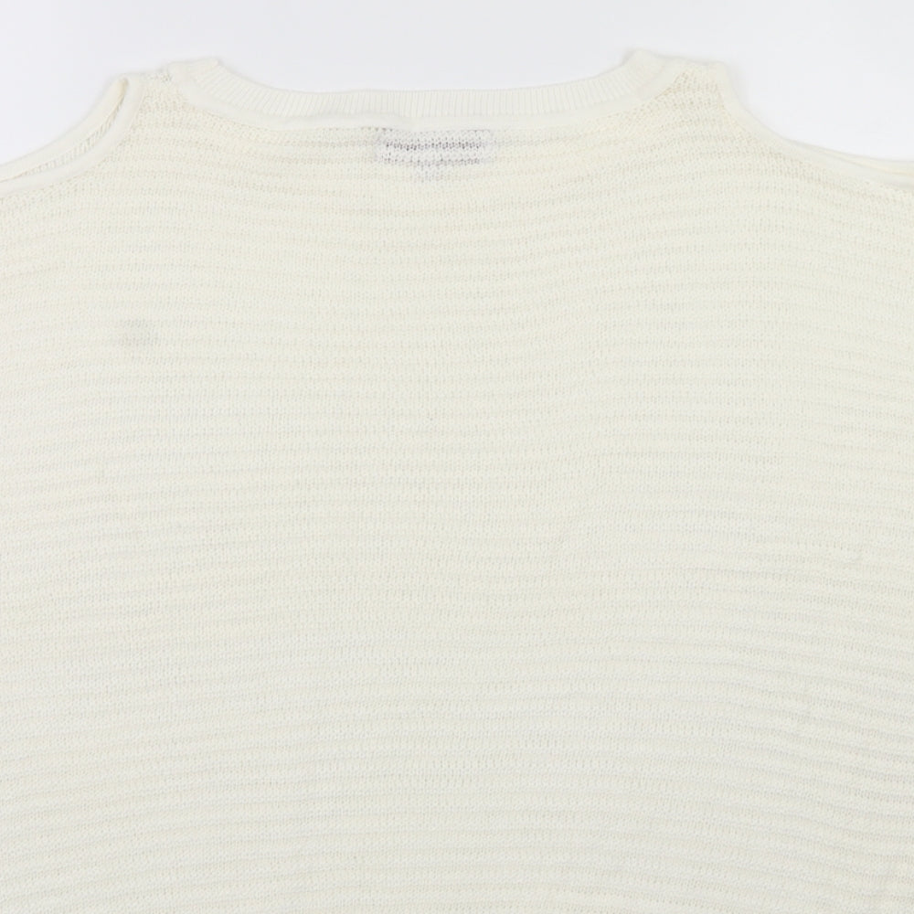 Womens UK Size 12 NEXT White Pullover Jumper