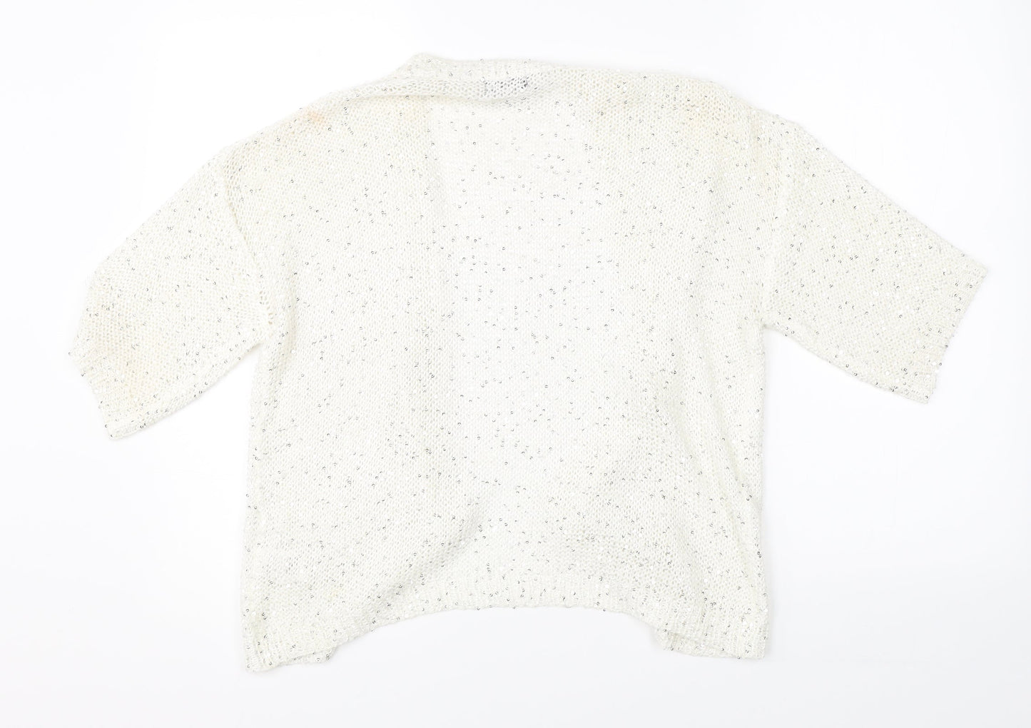 Womens UK Size 10 F&F Beige Cardigan Jumper