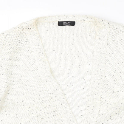 Womens UK Size 10 F&F Beige Cardigan Jumper