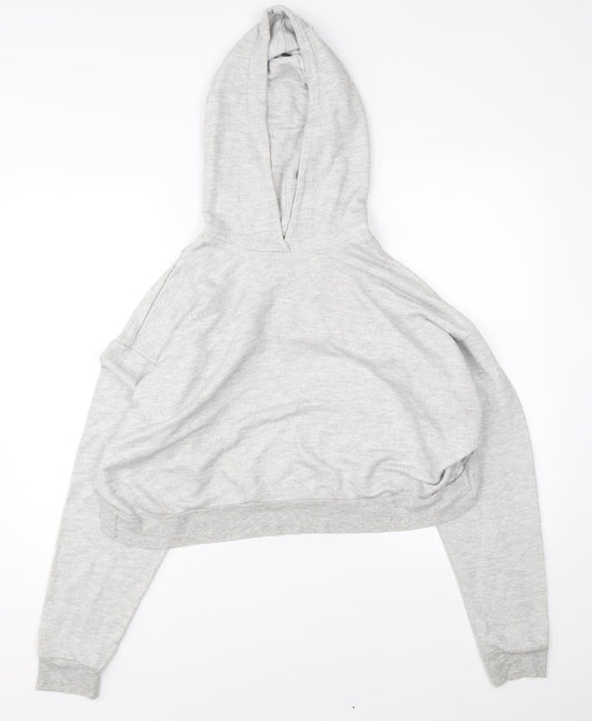 Womens UK Size L FOREVER 21 Grey Shrug Hoodie